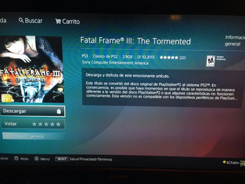 Fatal Frame III: The Tormented ya disponible en PSN